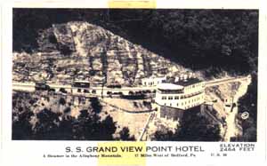 [Aerial photo of S.S. Grand View Point Hotel in Pennsylvania]