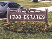 [Photo of 1733 Estates sign]